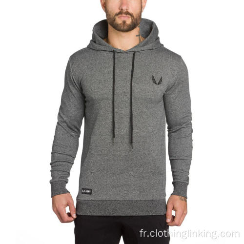 Sweatshirt à capuche en molleton à manches longues pour hommes